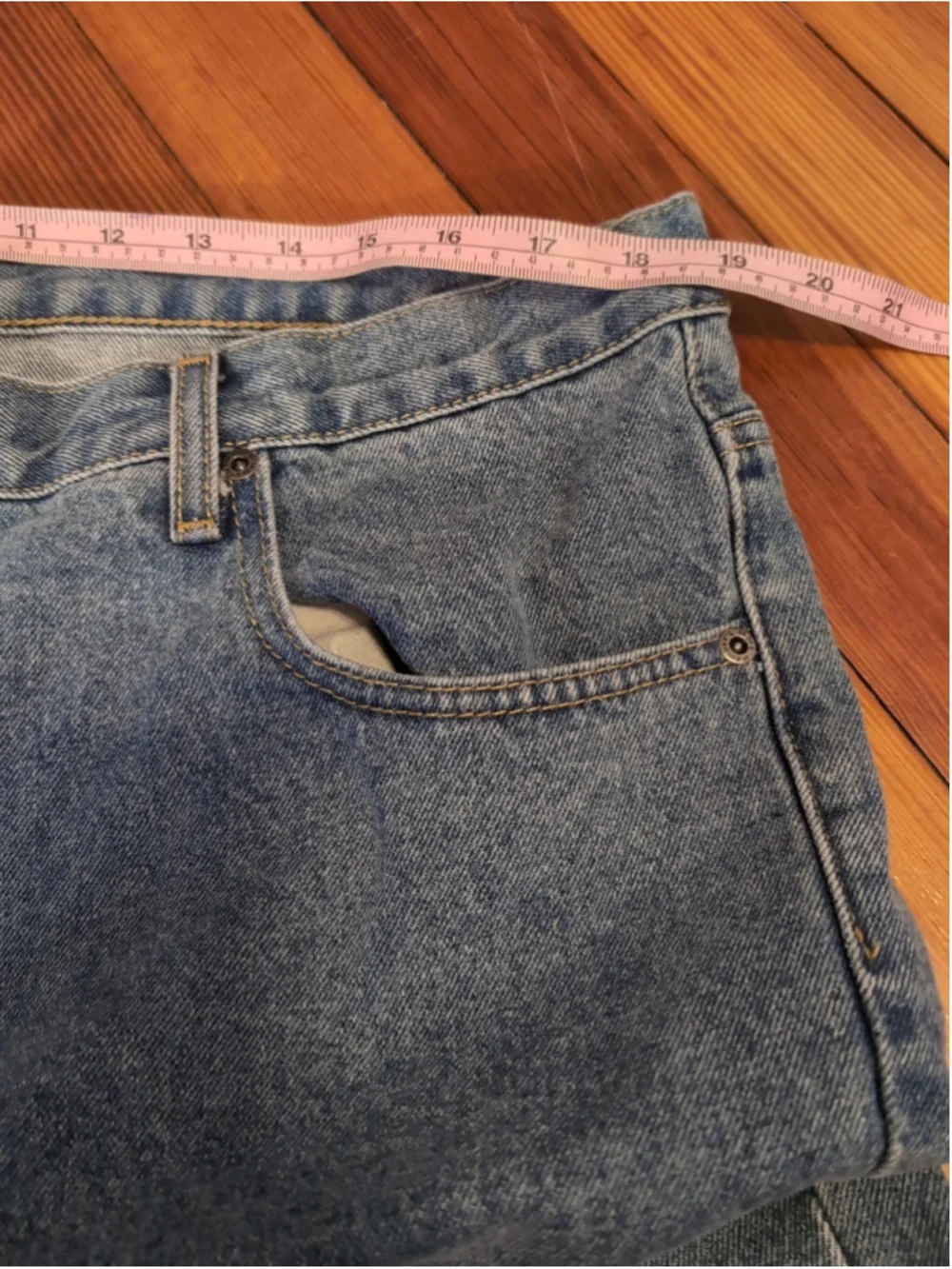 Member Mark Classic Comfort Jeans 38 X 29 Blue Baggy Light Wide Leg Relaxed